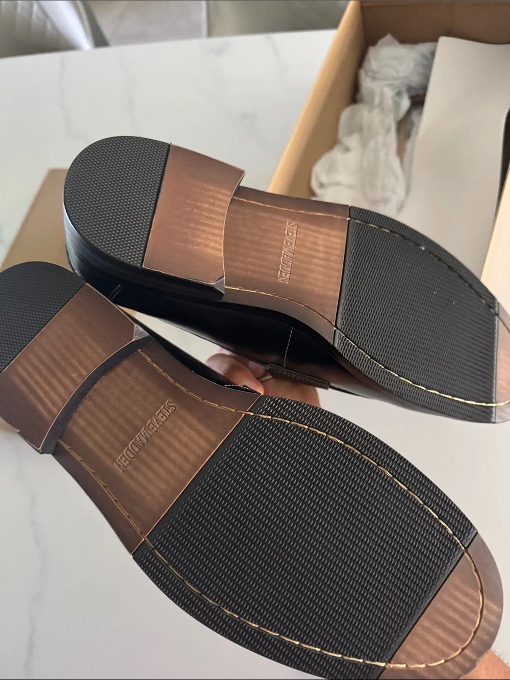 NATAN BLACK/WHITE LEATHER